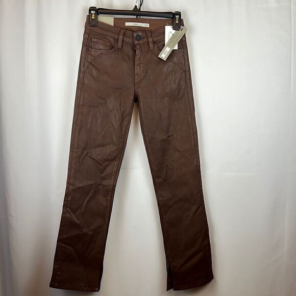 Hudson Jeans Barbara High-Waist BootCut Jeans -Coated Tortoise- Size 24 - Picture 2 of 13